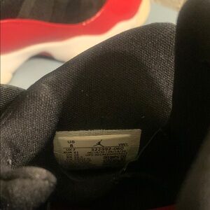 Jordan Black and Red Athletic Shoes